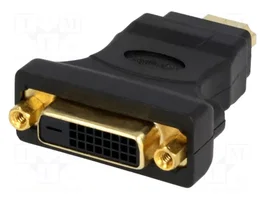 LOGILINK Adaptateur DVI-D (24+1) socle vers HDMI prise noir