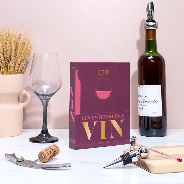 Cook Concept Coffret Livre Accessoires pour Vin 5 Pièces Cook Concept Coffret Livre Accessoires pour Vin 5 Pièces