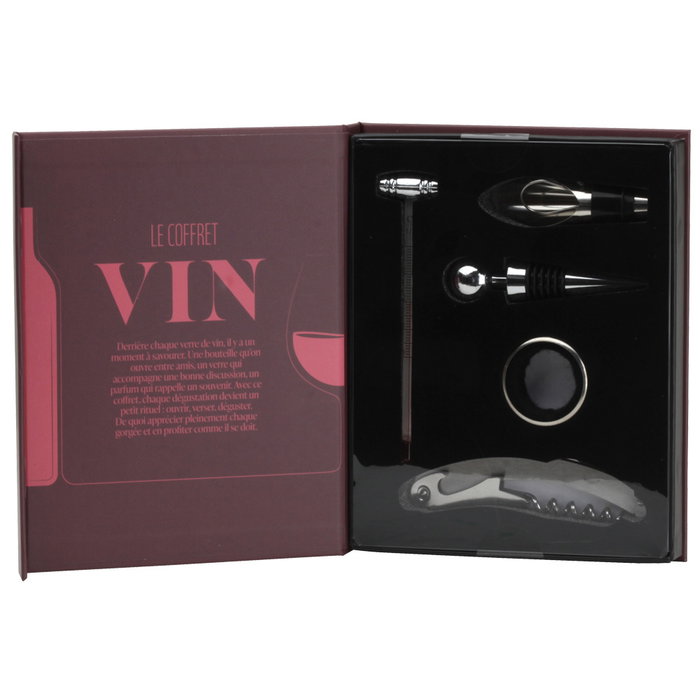 Cook Concept Coffret Livre Accessoires pour Vin 5 Pièces Cook Concept Coffret Livre Accessoires pour Vin 5 Pièces