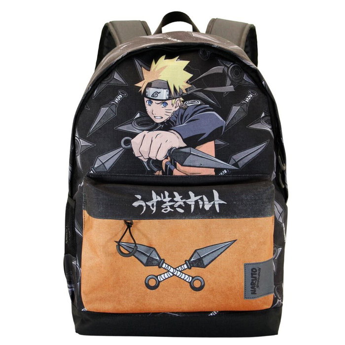 KARACTERMANIA Sac à dos Naruto Shippuden Uzumaki 44 cm - Sac urbain un compartiment en RPET recyclé, résistant aux liquides, avec poche pour tablette et sangle trolley