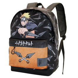 KARACTERMANIA Sac à dos Naruto Shippuden Uzumaki 44 cm - Sac urbain un compartiment en RPET recyclé, résistant aux liquides, avec poche pour tablette et sangle trolley