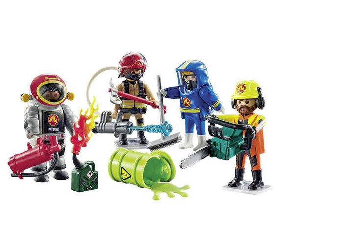 Playmobil My Figures : Pompiers Action Heroes 71468 avec 4 personnages