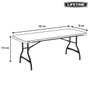 Table Piable Lifetime Blanc 182 x 73,5 x 76 cm 182 x 74 x 76 cm