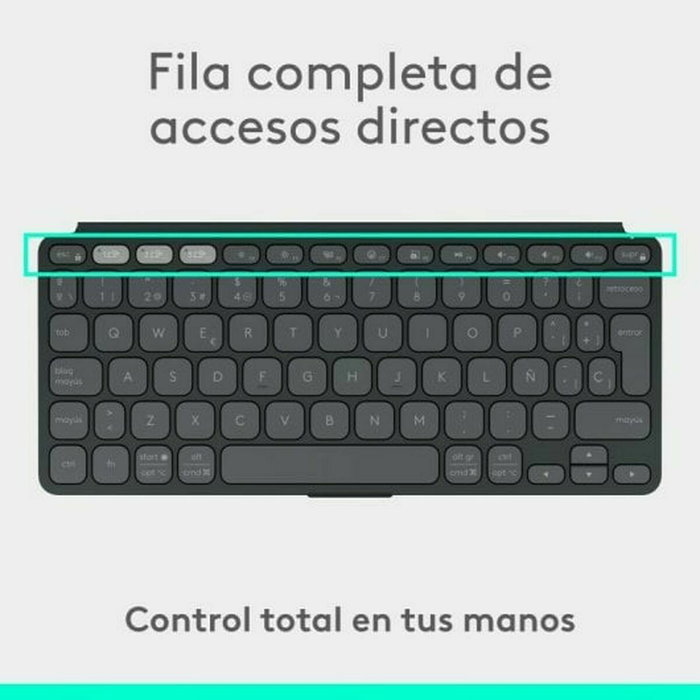 Clavier Logitech 920-012973 Graphite Espagnol QWERTY Clavier Logitech 920-012973 Graphite Espagnol QWERTY