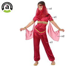 Atosa Déguisement Princesse Arabe Rouge pour Fille