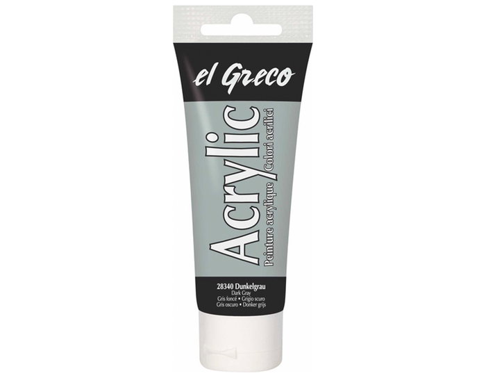 Kreul Peinture acrylique EL GRECO Gris Dark Gray 75ml Kreul Peinture acrylique EL GRECO Gris Dark Gray 75ml