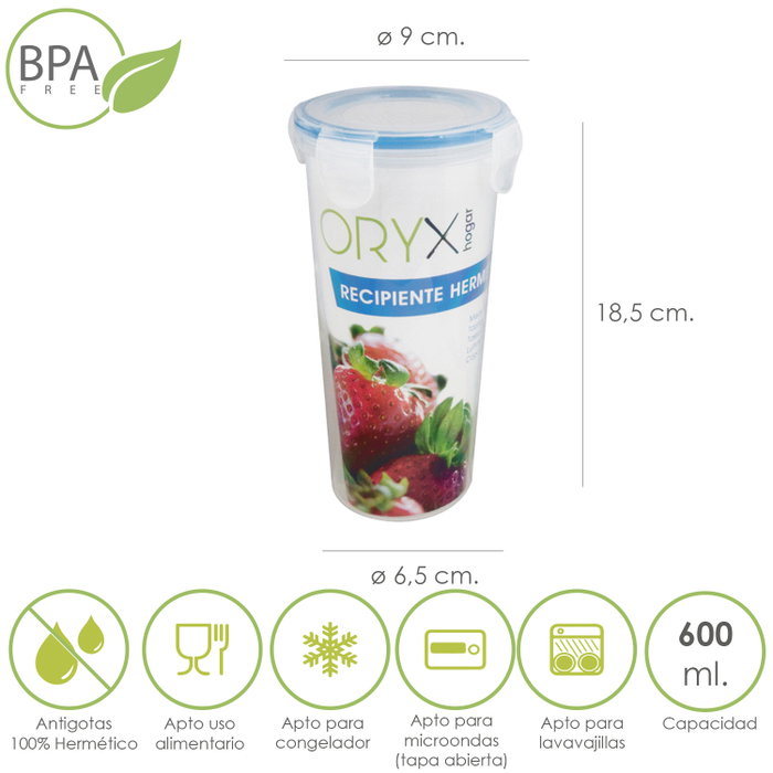 ORYX Récipient Hermétique Rond 320 ml ORYX Récipient Hermétique Rond 320 ml