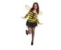 Creaciones Llopis Déguisement Adulte Abeille avec Nœud - Version Espagnole - Taille L - Costume Complet avec Robe, Gants, Ailes et Antennes