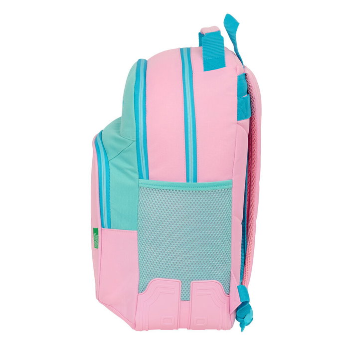 Dolce Benetton Sac à dos adaptable 42 cm, anti-rayures, compartiments zippés, porte-bouteille, dos et bretelles ergonomiques