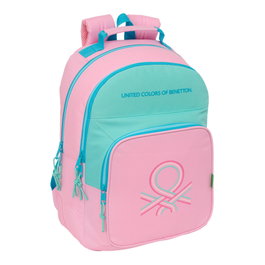Dolce Benetton Sac à dos adaptable 42 cm, anti-rayures, compartiments zippés, porte-bouteille, dos et bretelles ergonomiques