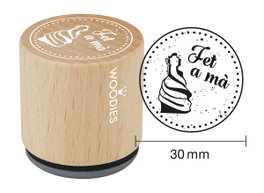 Woodies Sceau en bois et caoutchouc Fet a mà diam. 33x30mm