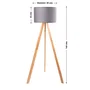 Lampadaire Pyongyang AYD-1522 Gris Chêne 1xE27 Sans Ampoule OPV-780SGN2423