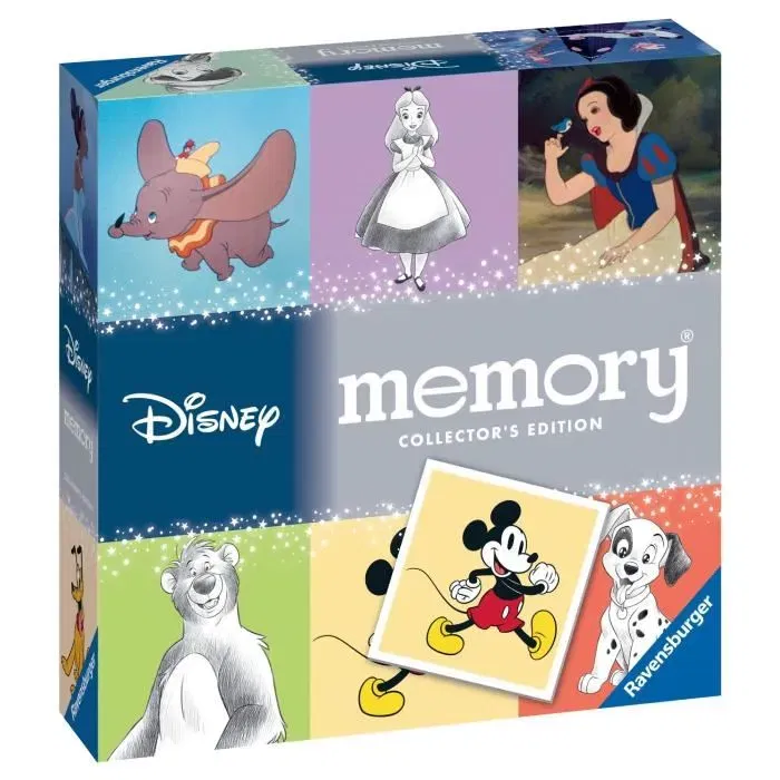 Ravensburger - Jeu de mémoire Collectors' Memory Walt Disney - Jeu éducatif et d'association avec 64 cartes brillantes - À partir de 3 ans