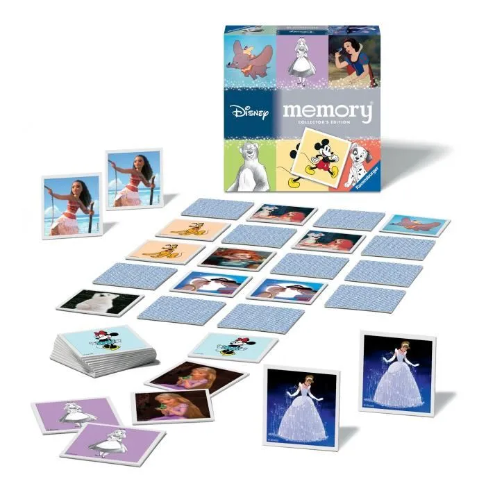 Ravensburger - Jeu de mémoire Collectors' Memory Walt Disney - Jeu éducatif et d'association avec 64 cartes brillantes - À partir de 3 ans