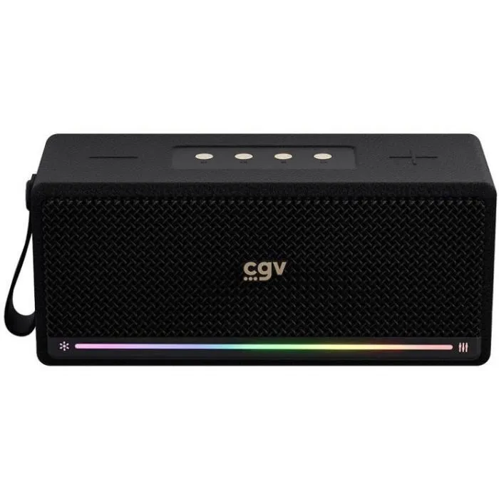 CGV SolidVibe Ultra 50911 Enceinte Bluetooth Portable 40W (2x20W) avec Subwoofer et Réglages de Son