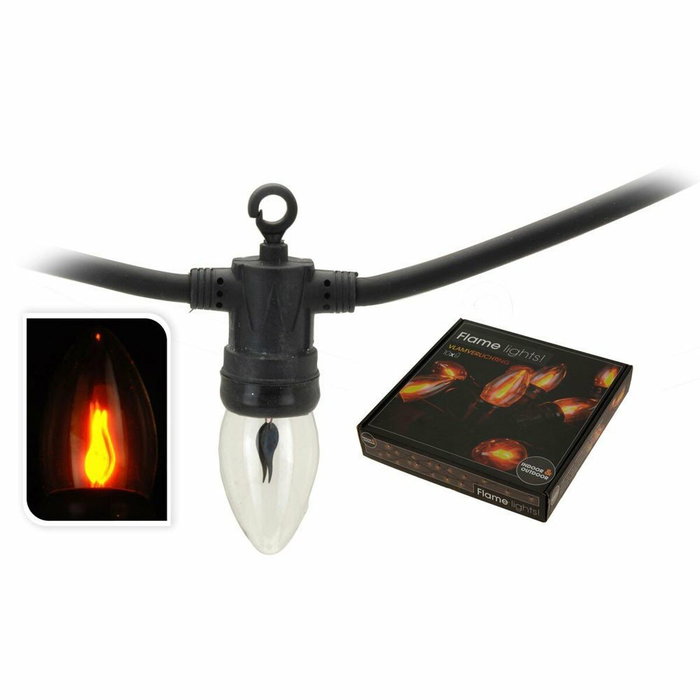 Guirlande lumineuse LED Lifetime 5,1 m 1,5 m Noir Effet flamme Guirlande lumineuse LED Lifetime 5,1 m 1,5 m Noir Effet flamme