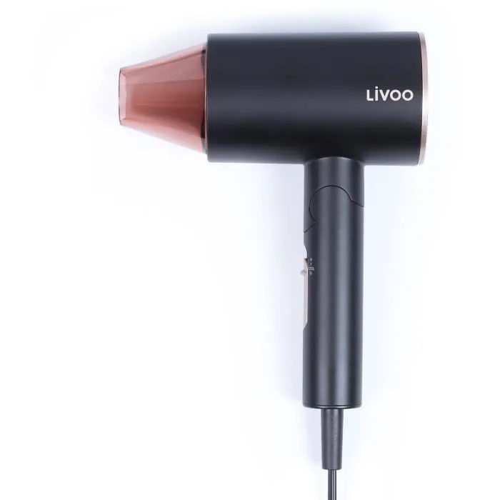 Livoo Seche-cheveux Ionique DOS173 1600 W, 3 Températures, Pliable avec Concentrateur d'Air, Noir/Rose Livoo Seche-cheveux Ionique DOS173 1600 W, 3 Températures, Pliable avec Concentrateur d'Air, Noir/Rose