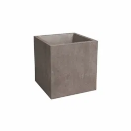 Artevasi Pot de fleurs Sydney 21 L, 30 cm de diamètre, couleur taupe, résistant aux intempéries pour intérieur et extérieur - 29,5 x 29,5 x 29,5 cm
