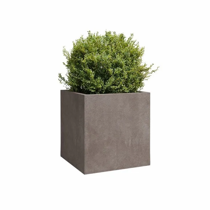 Artevasi Pot de fleurs Sydney 21 L, 30 cm de diamètre, couleur taupe, résistant aux intempéries pour intérieur et extérieur - 29,5 x 29,5 x 29,5 cm