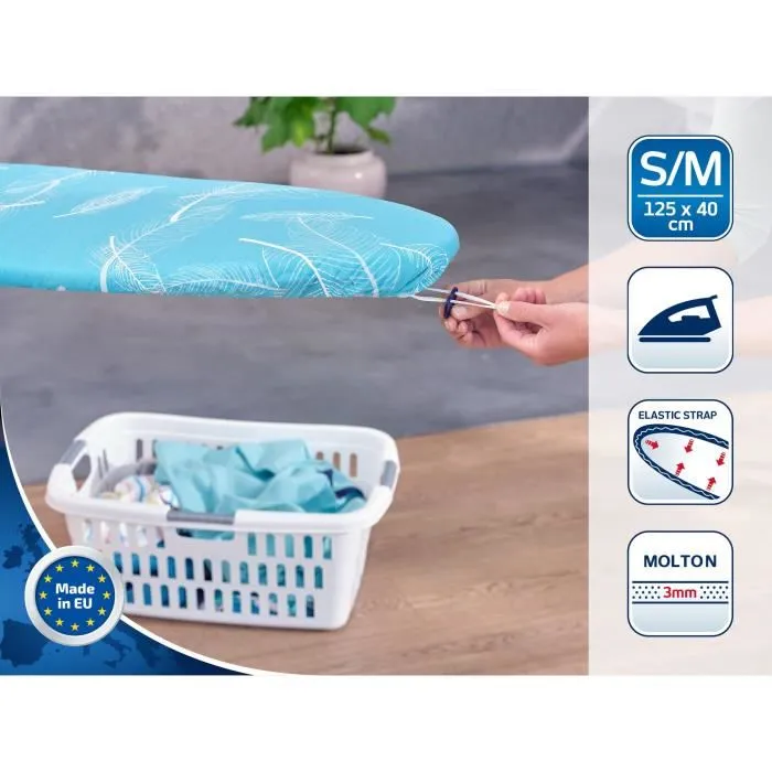 Leifheit Thermo Reflect M 71606 Housse de table à repasser avec revêtement en titane, pour planche max. 125 x 40 cm - Réflexion chaleur et vapeur