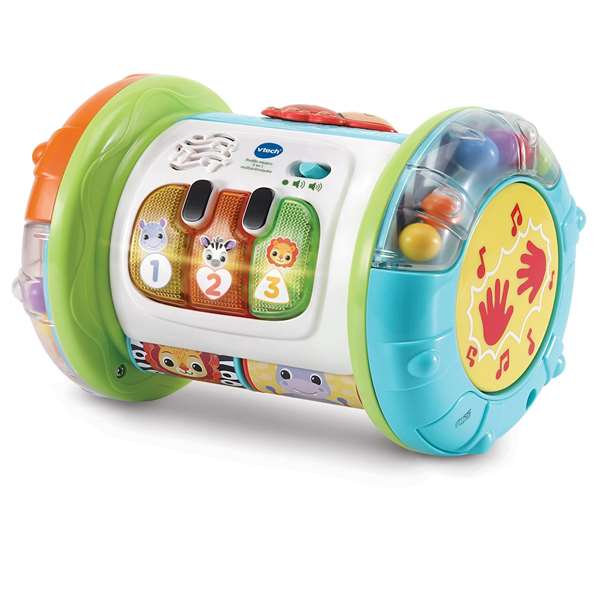 VTech - Rodillo mágico 3 en 1 - Jouet d'éveil multiactivités avec lumières LED, sons et 3 boutons - 25x15x24,1 cm - Pour enfants de 6 à 36 mois VTech - Rodillo mágico 3 en 1 - Jouet d'éveil multiactivités avec lumières LED, sons et 3 boutons - 25x15x24,1 cm - Pour enfants de 6 à 36 mois