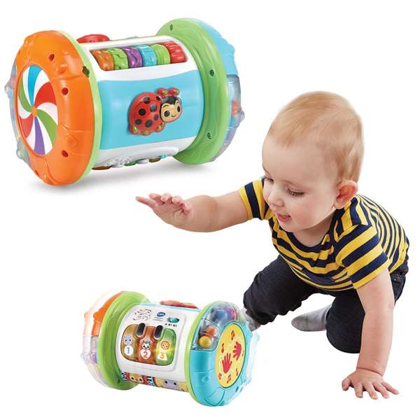 VTech - Rodillo mágico 3 en 1 - Jouet d'éveil multiactivités avec lumières LED, sons et 3 boutons - 25x15x24,1 cm - Pour enfants de 6 à 36 mois VTech - Rodillo mágico 3 en 1 - Jouet d'éveil multiactivités avec lumières LED, sons et 3 boutons - 25x15x24,1 cm - Pour enfants de 6 à 36 mois
