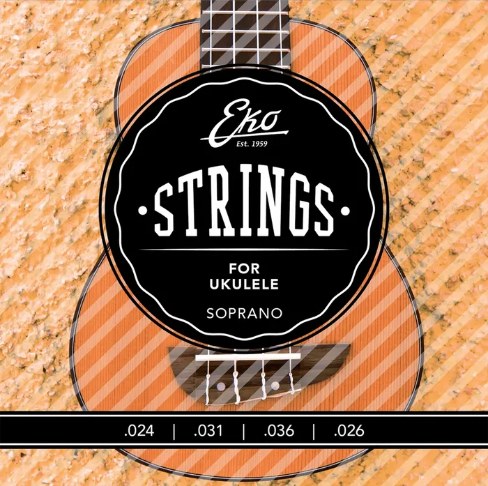 EKO Jeu de Ukelele Concierto Medium Cordes Nylon