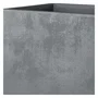 Deroma Pot de fleurs Cube Millennium R - 39x39.1 cm - Avec réserve d'eau - Matière recyclée - Résistant au gel et aux UV - Gris cendré - Volume 40.4L
