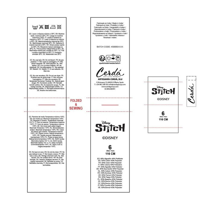 Sweat-shirt à capuche fille Stitch Rose