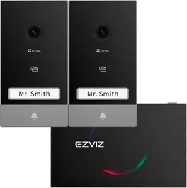 Ezviz Visiophone HP7 - 2 Entry Kit avec 2 Platines de Rue et Écran Intérieur - Contrôle d'Accès Sécurisé pour 2 Entrées