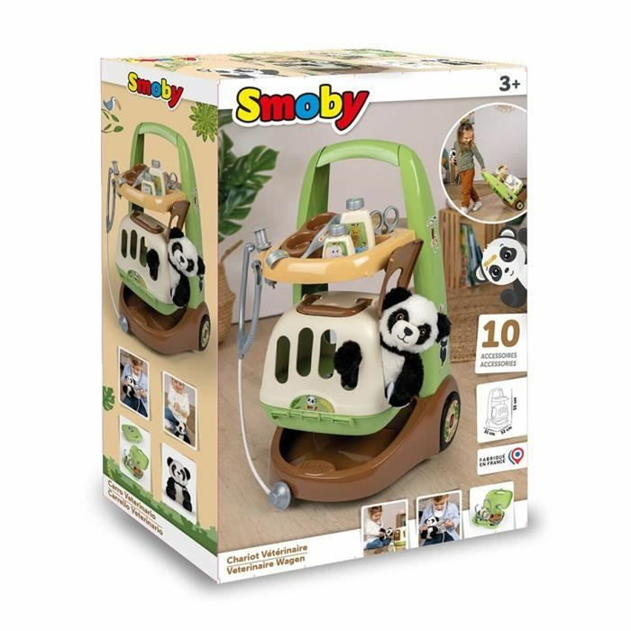 Smoby Chariot Vétérinaire de Zoo avec Peluche Panda
