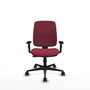PIQUERAS Y CRESPO Chaise Alares Synchro Tissu Bordeaux Base Nylon Noir