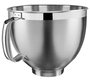 Kitchenaid 5KSM185 Robot de cuisine Artisan - 4,8 L noir avec couvercle, bol inox, fouet plat, fouet à œufs et crochet à pétrir