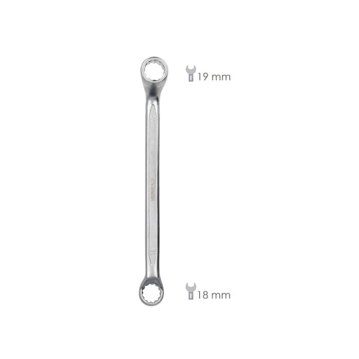 WOLFPACK LINEA PROFESIONAL Clé à œil incurvée 18x19 mm WOLFPACK LINEA PROFESIONAL Clé à œil incurvée 18x19 mm