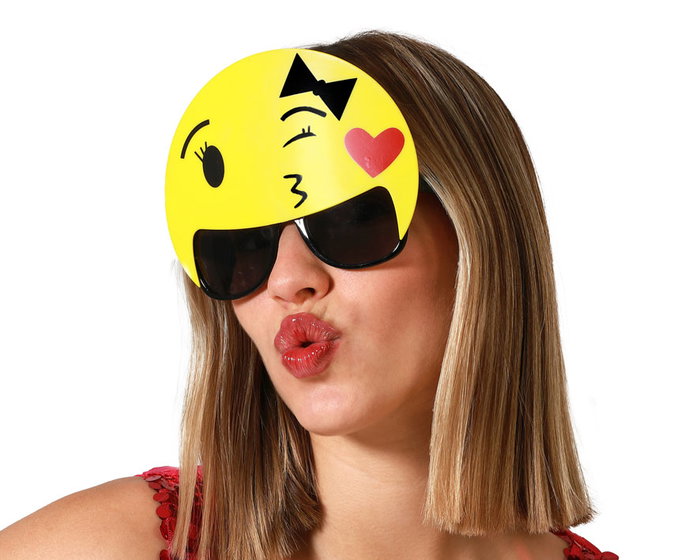 atosa Lunettes Emoticône Jaunes avec Design Clin d'Œil atosa Lunettes Emoticône Jaunes avec Design Clin d'Œil