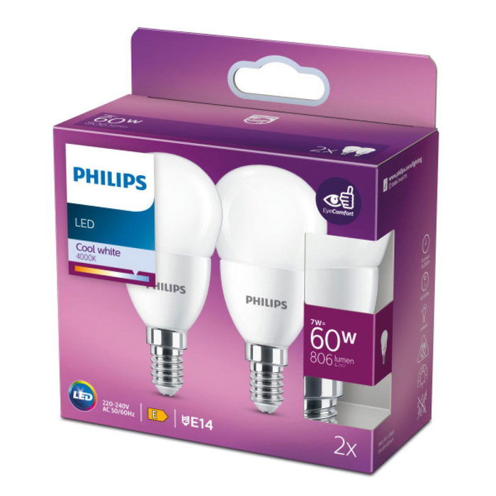 Philips P48 E14 7W 806Lm 4000K Mate Philips P48 E14 7W 806Lm 4000K Mate