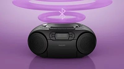 Philips TAZ2200/10 - Radio CD, Cassette et Bluetooth - Noir