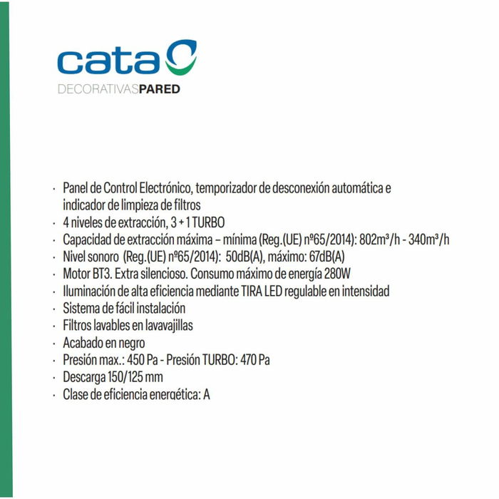 Hotte standard Cata SYGMA7010BK