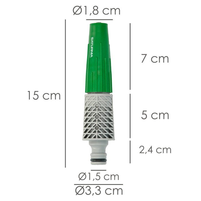 SATURNIA Lance d'arrosage réglable en plastique SATURNIA Lance d'arrosage réglable en plastique