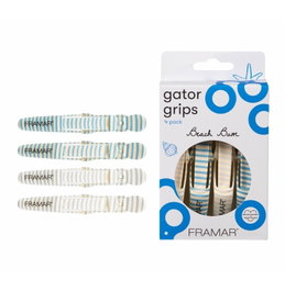 Framar Beach Bum Gator Grips - Lot de 4 pinces à rayures côtières