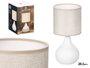 Giftdecor Lampe de Table Blanche Abombado en Céramique, Plastique, Métal et Tissu 13x20x13 cm (Set de 12)