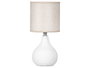 Giftdecor Lampe de Table Blanche Abombado en Céramique, Plastique, Métal et Tissu 13x20x13 cm (Set de 12)