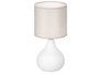Giftdecor Lampe de Table Blanche Abombado en Céramique, Plastique, Métal et Tissu 13x20x13 cm (Set de 12)
