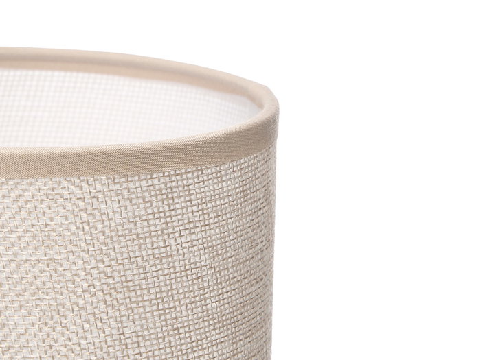 Giftdecor Lampe de Table Blanche Abombado en Céramique, Plastique, Métal et Tissu 13x20x13 cm (Set de 12)