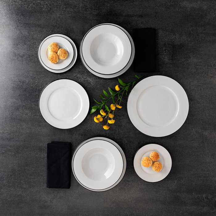 Plato Llano Porcelana Glacial Filo Bidasoa 30 cm