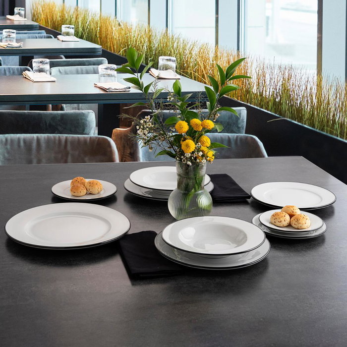 Plato Llano Porcelana Glacial Filo Bidasoa 30 cm