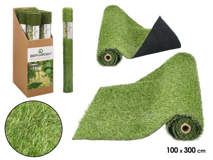 Ibergarden Rouleau de gazon 1x3 m 18 mm Vert PP/PE Usage extérieur (Set de 7) Ibergarden Rouleau de gazon 1x3 m 18 mm Vert PP/PE Usage extérieur (Set de 7)