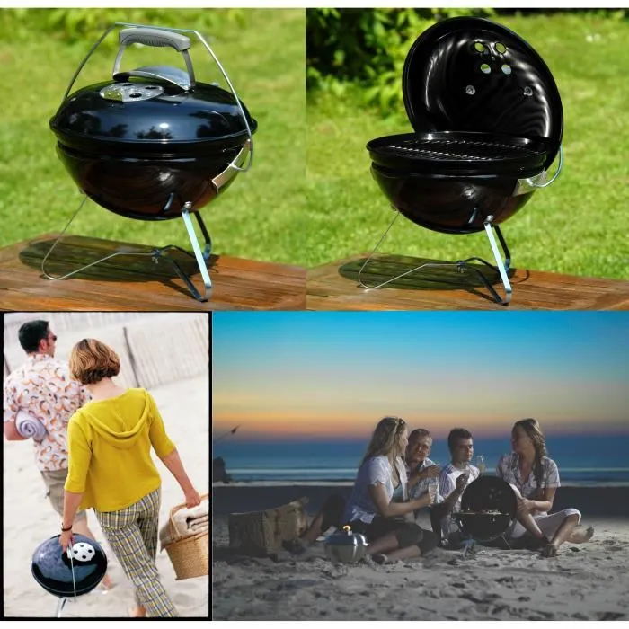 Weber Barbecue à Charbon Smokey Joe Noir - Portable Ø37 cm - Cuve en Acier Émaillé - Pour 4 Personnes Weber Barbecue à Charbon Smokey Joe Noir - Portable Ø37 cm - Cuve en Acier Émaillé - Pour 4 Personnes