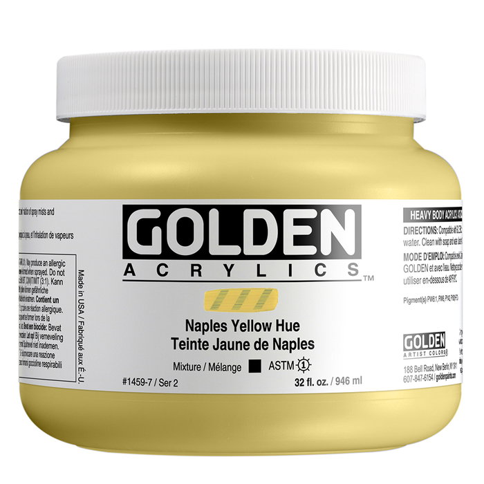 Golden Peinture Acrylique Heavy Body Amarillo Napoles 946 ml Golden Peinture Acrylique Heavy Body Amarillo Napoles 946 ml