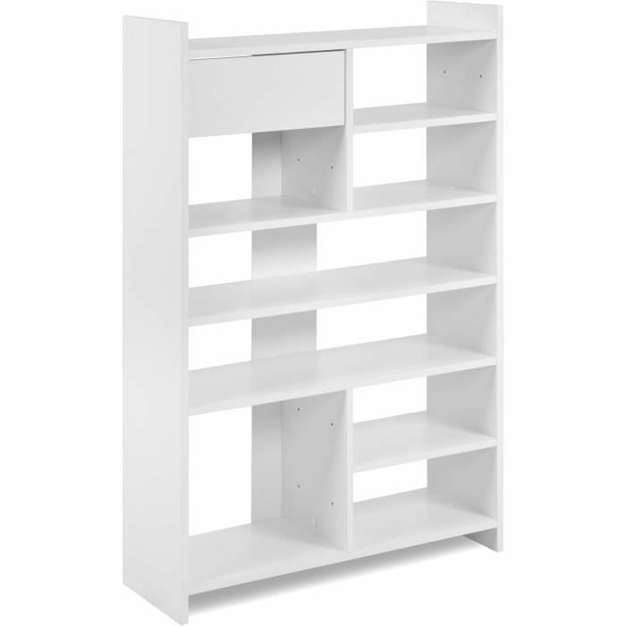 Meuble à chaussures Münster Blanc, 12 paires